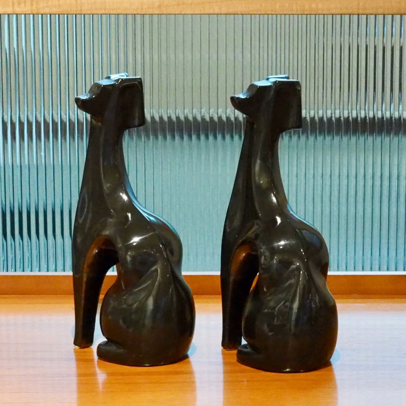 Vintage Greyhound Figurine Pair