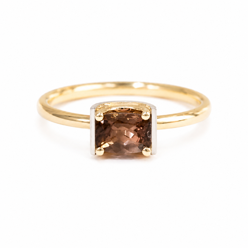 Desert Rose Tourmaline Arc Ring