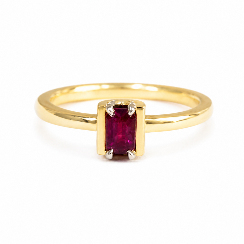 Ezra Deep Red Ruby Ring