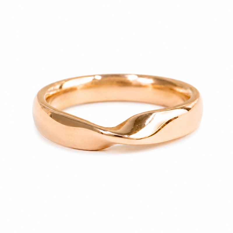 Rose Gold Wide Mobius Ring