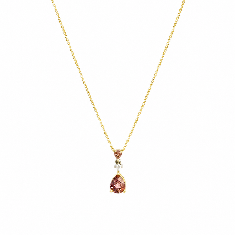 Sapphire & Diamond Regal Drop Necklace