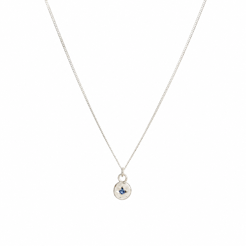 Sapphire Silver Samantha Necklace