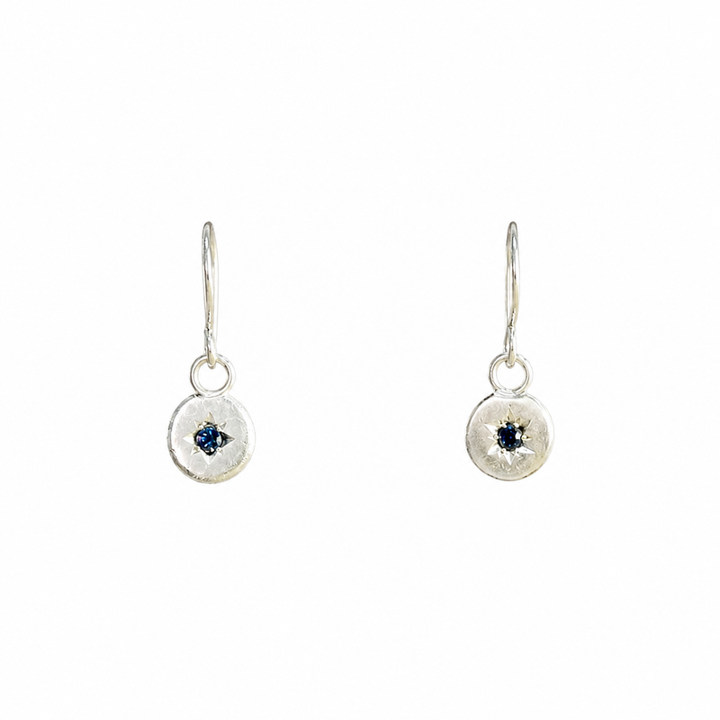 Sapphire Silver Samantha Earrings