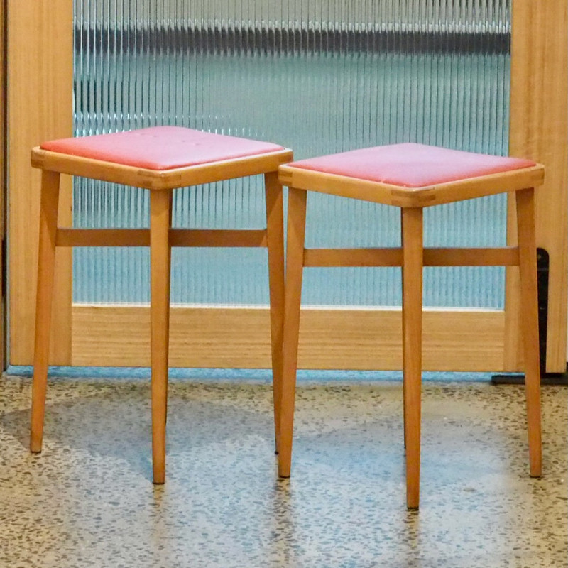 1960s Ligna Stool Pair