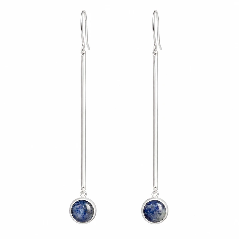 Long Fine Line Drop Earrings