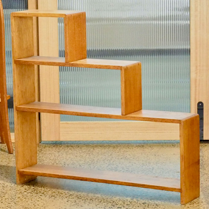 Caramel Hardwood Step Shelf