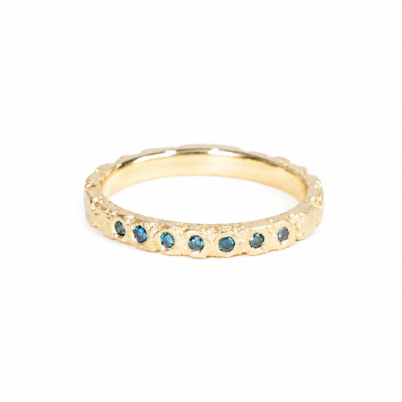 Crater Blue Diamond Ring