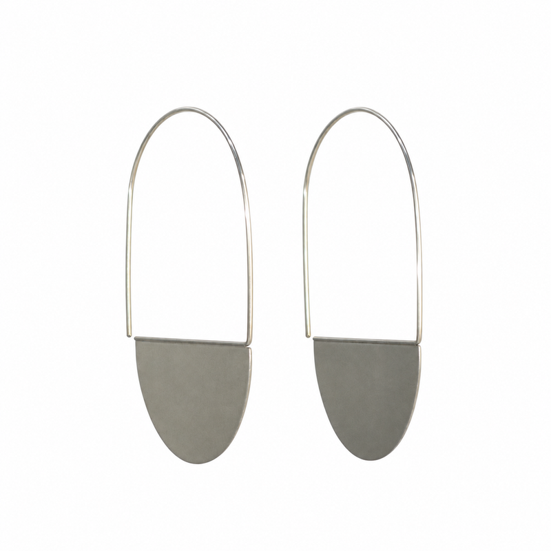 Large Mono Shield Earrings