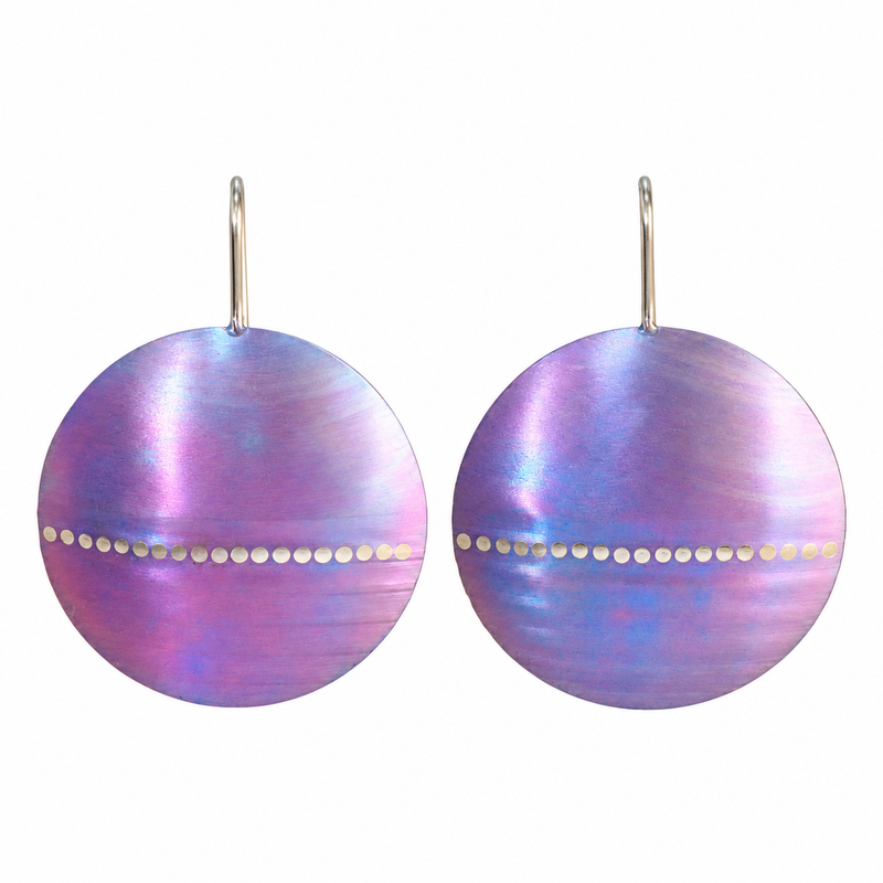 Large Pink Horizon Super Shield Earrings