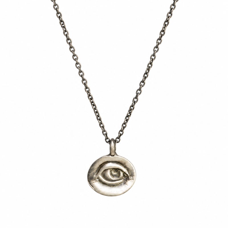 Oxidised Not-So-Evil Eye Necklace