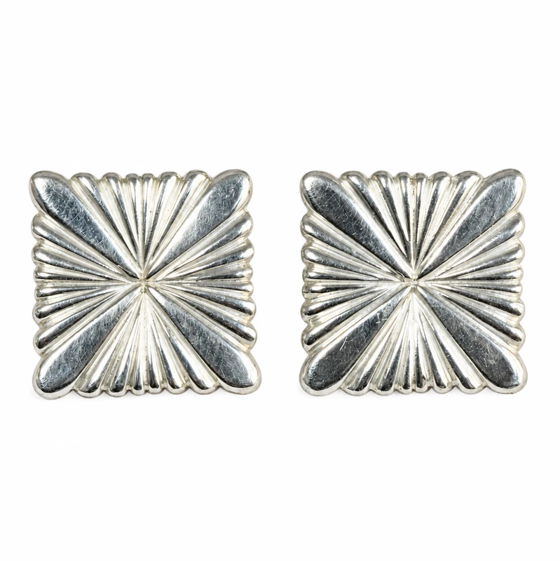 Sunburst Square Stud earrings