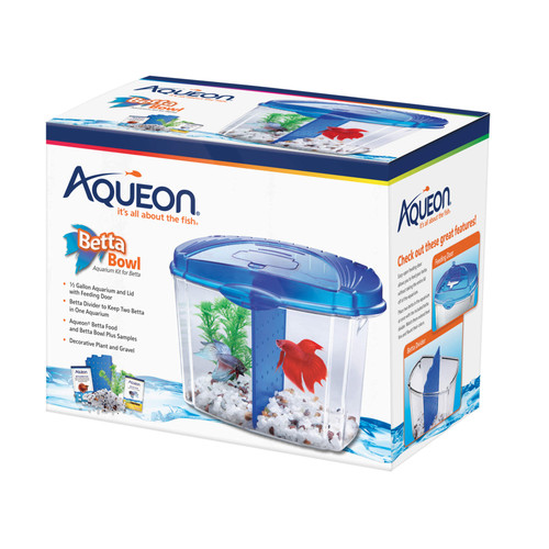 Aqueon Betta Bowl Kit - Blue