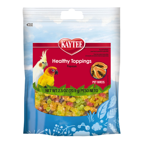 Healthy Toppings Papaya Treats for All Pet Birds