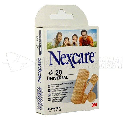 Nexcare tiras universal. caja 20 tiras surtidas