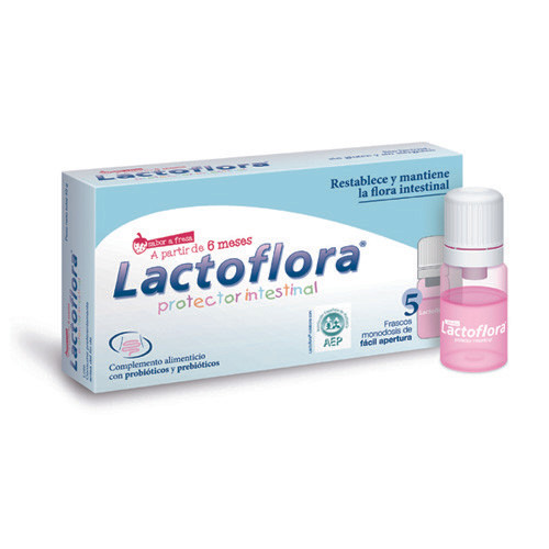 Lactoflora protector intestinal fresa 5 viales