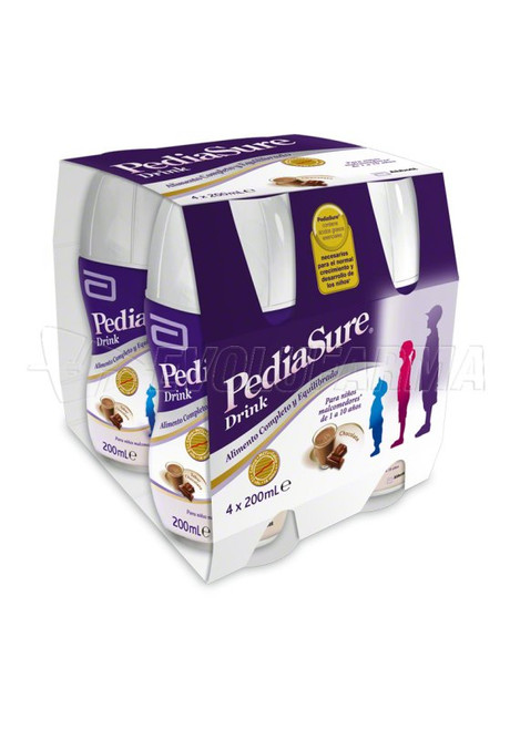 Pediasure drink sabor a vainilla. pack: 4 botellas x 200 mL