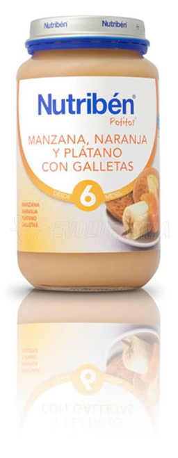 Nutriben manzana - naranja - plátano - galletas. envase 250 g.