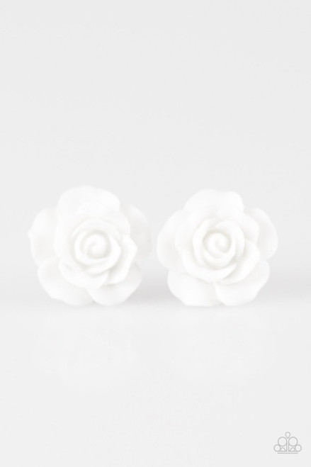 Garden Rave - White Post Earrings