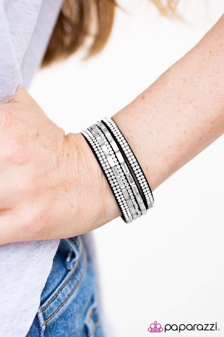 Rhinestone Rock Star - Black Bracelet