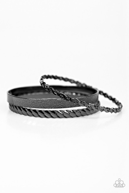 Retro Radiance - Black Bracelet