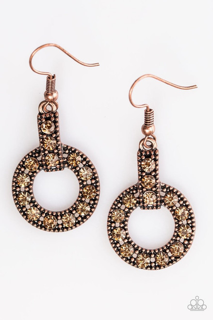 Midnight Ball - Copper Earrings