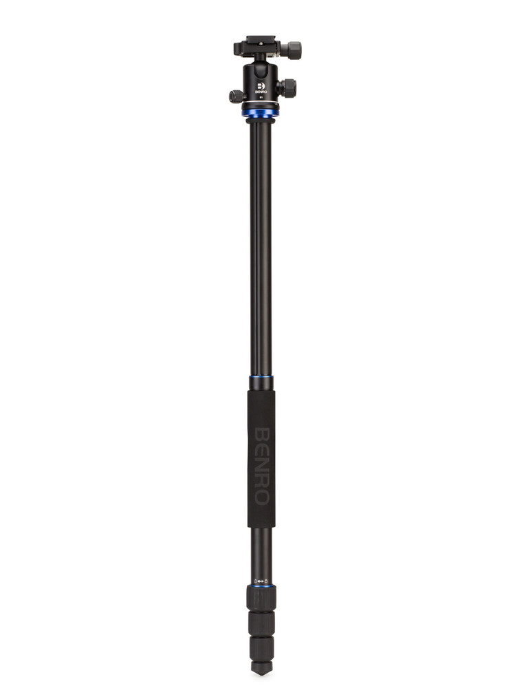 Travel Angel AL Series 2 Tripod Kit, 4 Section, Twist Lock, B1 Head, Monopod Conversion