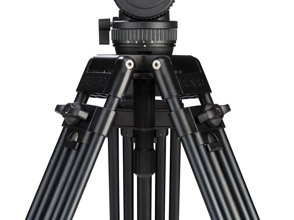 A673TMM Dual Stage AL Video Tripod & BV8 Head - 75mm Bowl, 3 Leg Sections, Twist Lever-Lock Leg Release