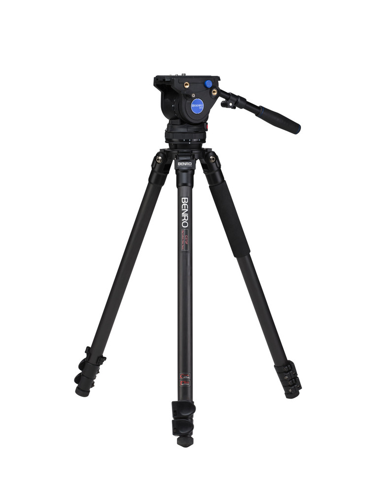 C373F Series 3 CF Video Tripod & BV4H Head - 3 Leg Sections, Flip Lock Leg Release