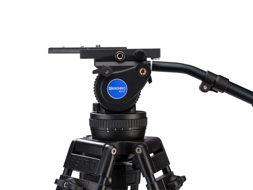 A674TMM Dual Stage AL Video Tripod & BV10 Head - 100mm Bowl, 3 Leg Sections, Twist Lever-Lock Leg Release