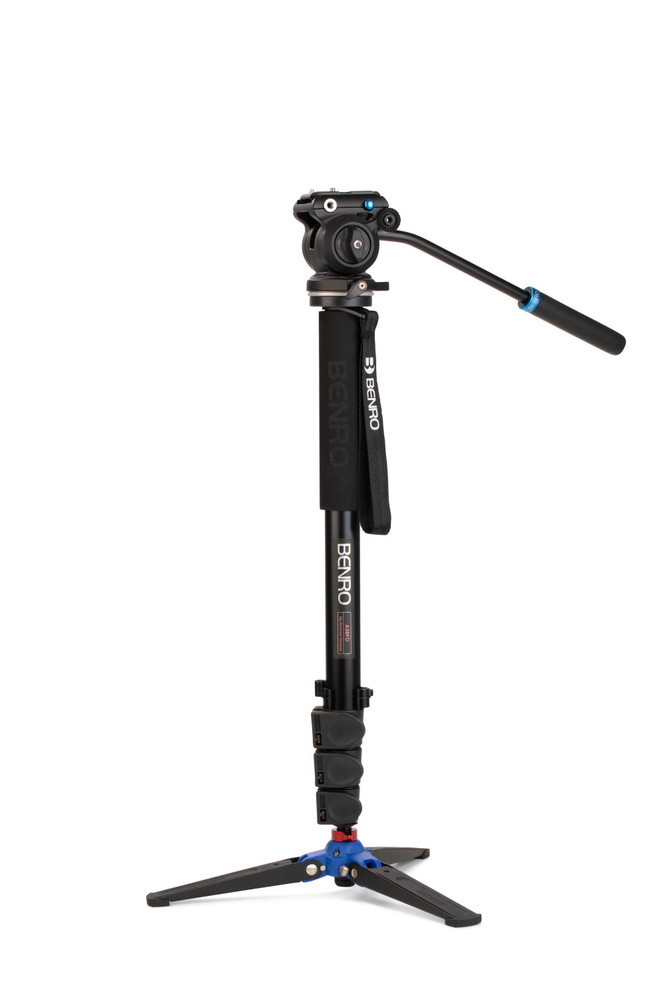 A38FD Classic Aluminum Monopod, Flip lock, S2PRO Head, 3 Leg Base