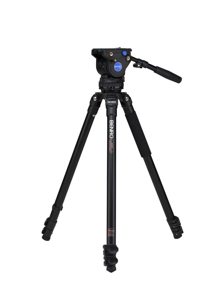 A373F Series 3 AL Video Tripod & BV4H Head - 3 Leg Sections, Flip Lock Leg Release