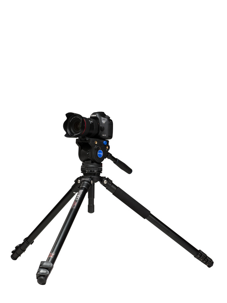 A373F Series 3 AL Video Tripod & BV4H Head - 3 Leg Sections, Flip Lock Leg Release