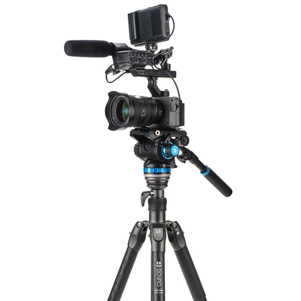FRHN34CFS6PRO
Benro Rhino CF 3 Series, 4 Section Tripod/Monopod FRHN34C with Flip Locks and S6PRO Video Head
