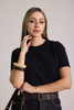 blusa de punto js basics, blusa manga corta punto negra, sueter tejido fino manga corta mujer, blusa basica negra js basics, top de tejido fino color negro, blusa tejida manga corta mujer, sueter ligero manga corta negro, ropa basica js basics mujer, blusa tejida cuello redondo dama, top tejido casual negro, blusa tejido ligero color negro, blusa basica manga corta de hilo mujer