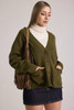 sueter de punto js basics, cardigan tejido verde militar mujer, sueter abierto con botones verde olivo, cardigan oversize verde militar js basics, sueter con bolsillos frontales mujer, cardigan tejido grueso suave dama, ropa de punto js basics, sueter cuello v tejido verde, cardigan estilo casual verde militar, sueter afelpado con botones mujer, cardigan olive green dama, ropa tejida de invierno para mujer