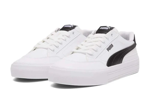 tenis puma 397568 01, puma court classic vulc blanco, tenis casuales puma hombre, tenis puma retro blancos, zapatillas puma softfoam blanco negro, tenis puma suela vulcanizada, calzado urbano puma blanco, tenis puma de piel sintetica blanca, tenis clasicos blancos de marca, puma court classic 397568-01, tenis basicos blancos con negro