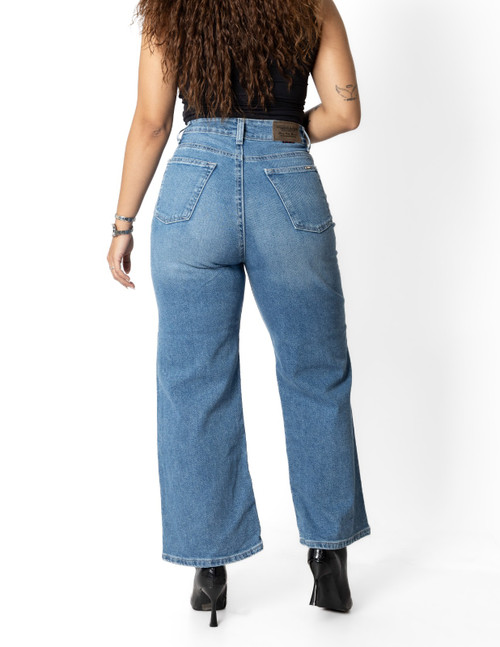 jean wide leg crop mujer, pantalon mezclilla tiro alto dama, jeans pierna ancha al tobillo, pantalon mezclilla azul medio dama, jeans wide leg cropped mujer, pantalon denim tiro alto, jeans sherman morgan mujer, pantalon mezclilla corto ancho, jeans corte ancho azul medio, pantalon casual mezclilla dama