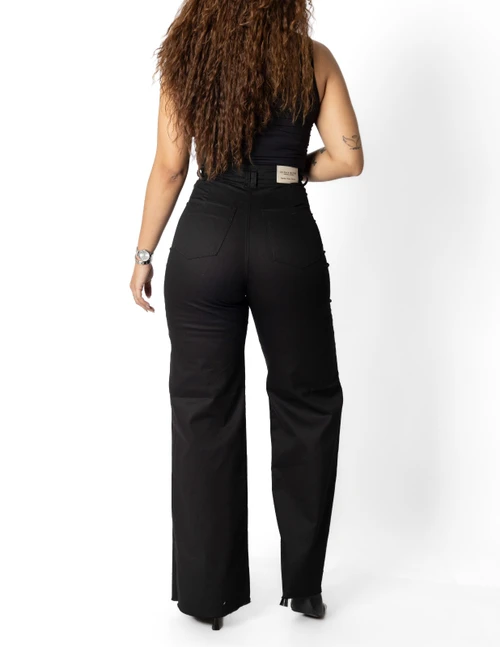 pantalon wide leg negro mujer, pantalon tiro alto negro dama, pantalon pierna ancha negro, pantalon negro de vestir dama, pantalon casual algodon poliester elastano, pantalon negro sherman morgan, pantalon wide leg elastico mujer, pantalon comodo tiro alto dama, pantalon formal negro mujer, ropa casual de vestir dama