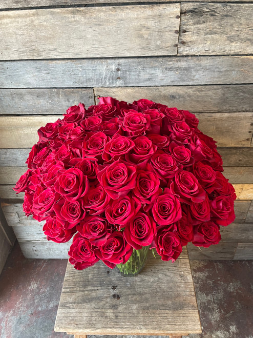 Romantic 100 Red Roses Bouquet