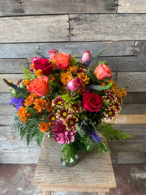 Mixed Autumn Dozen Roses