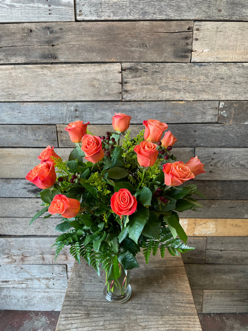 Orange Crush Dozen Rose