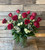 Deluxe Valentine's Dozen Red Roses with white spray roses and accent flowers