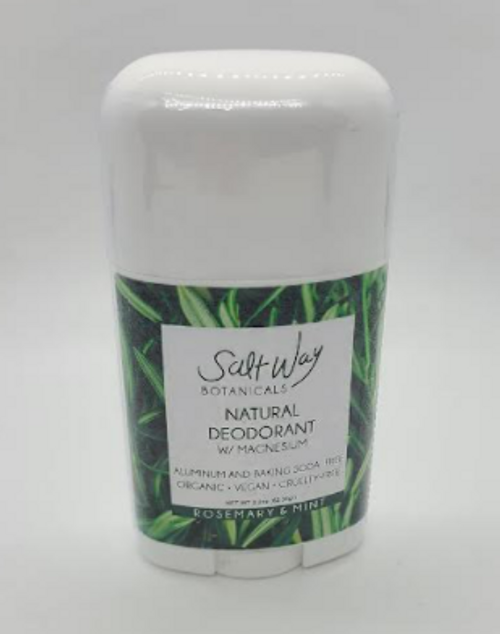 Rosemary & Mint Coconut Deodorant
Our mineral and plant-based deodorants are formulated to protect your body from toxic chemicals that are commonly found in antiperspirants. Its natural, organic, and non-toxic formula neutralizes odors and absorbs wetness without blocking sweat glands. A fresh, herbaceous blend of rosemary, peppermint, and spearmint to uplift and energize.

Why it’s special:
Plant-based, organic, and mineral ingredients
Made with magnesium to absorb wetness and neutralize odor
Free from aluminum, baking soda, propylene glycol and synthetics
Smooth application
Formulated for sensitive underarms
Doesn’t clog pores
Naturally antibacterial
Scented with therapeutic-grade essential oils
Certified vegan and cruelty-free
Green alternative to conventional antiperspirants
For anyone, any gender and any age
100% Non–Toxic

because your health matters
NO Aluminum
NO Alcohol
NO Talc
NO Paraben
NO SLS
NO Gluten
NO Propylene-glycol
NO Phthalate
NO Triclosan
NO Fragrance
NO Artificial colors
NO Baking Soda
How to use: Apply it on clean and dry skin. Hold it to skin to soften on contact with body heat. Swipe 2 or 3 times and reapply it throughout the day if necessary.

For external use only. Do not use if you have any known allergies to the listed ingredients.

These statements have not been evaluated by the Food and Drug Administration. This product is not intended to diagnose, treat, cure or prevent any disease.