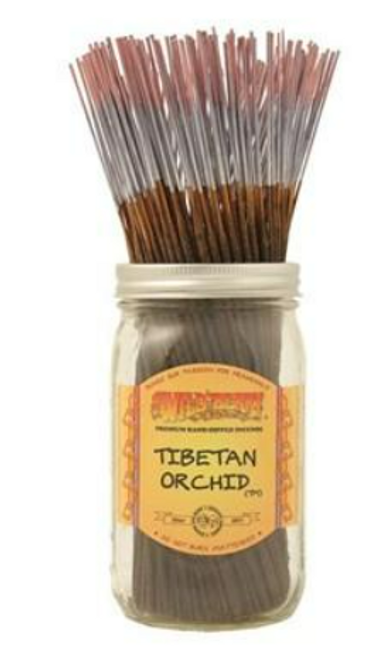 Tibetan Orchid™ incense sticks. A striking floral fragrance with balmy notes of bergamot, asian jasmine, orange blossom, white orchid, patchouli and sandalwood. Sold 10 sticks per order.