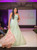 All embroidered powder blue gown