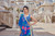 Royal Blue with floral print