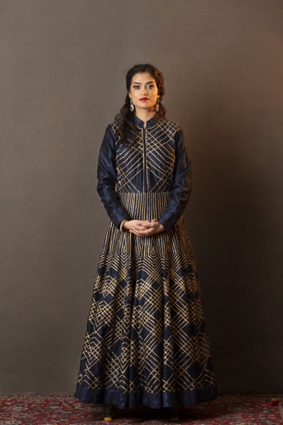 Midnight Blue Anarkali Gown 