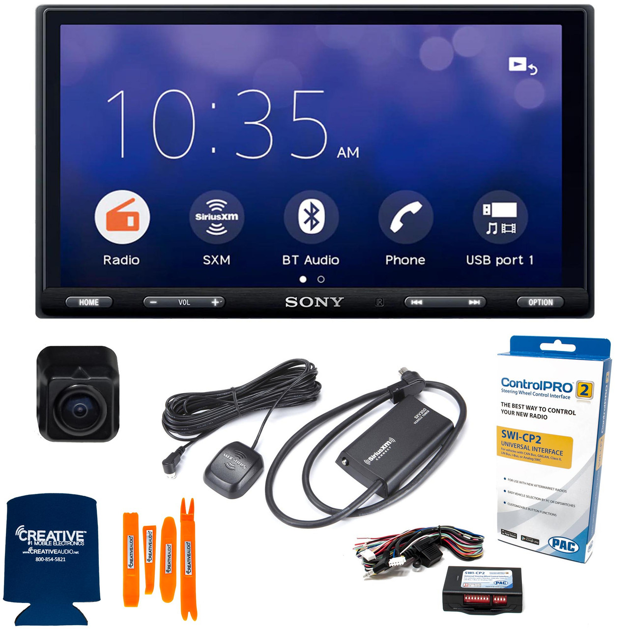 Sony DSXM55BT Bluetooth Marine Receiver with two pairs of XSMP1611