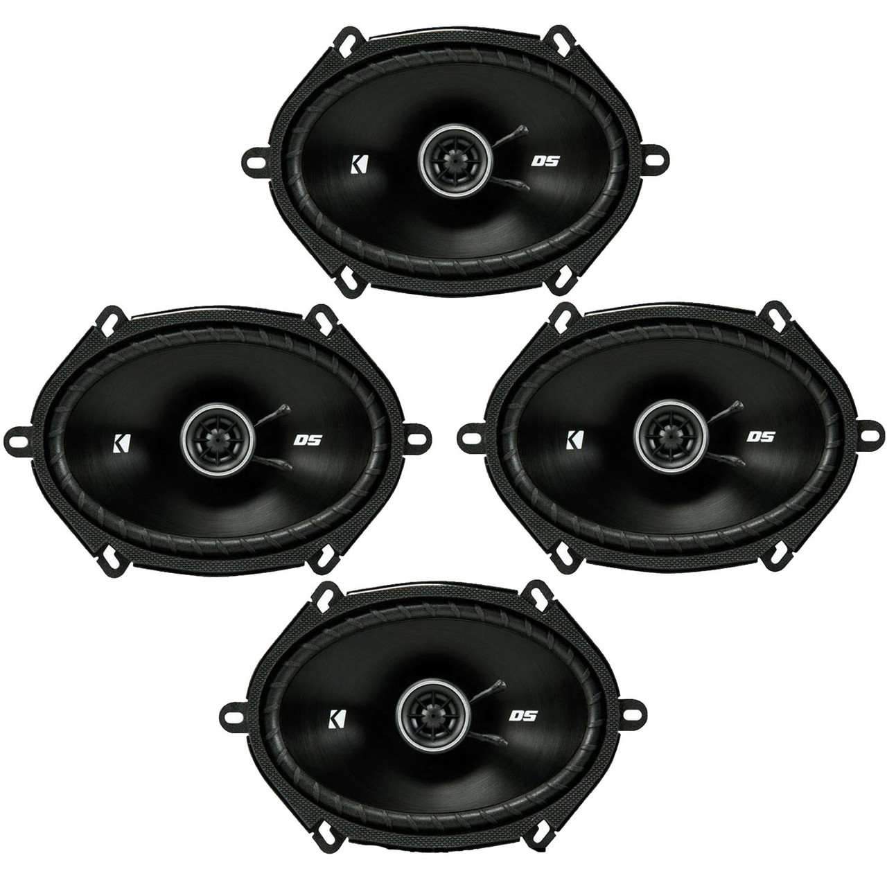 Kicker DSC680 6x8-Inch (160x200mm) Coaxial Speakers, 4-Ohm bundle