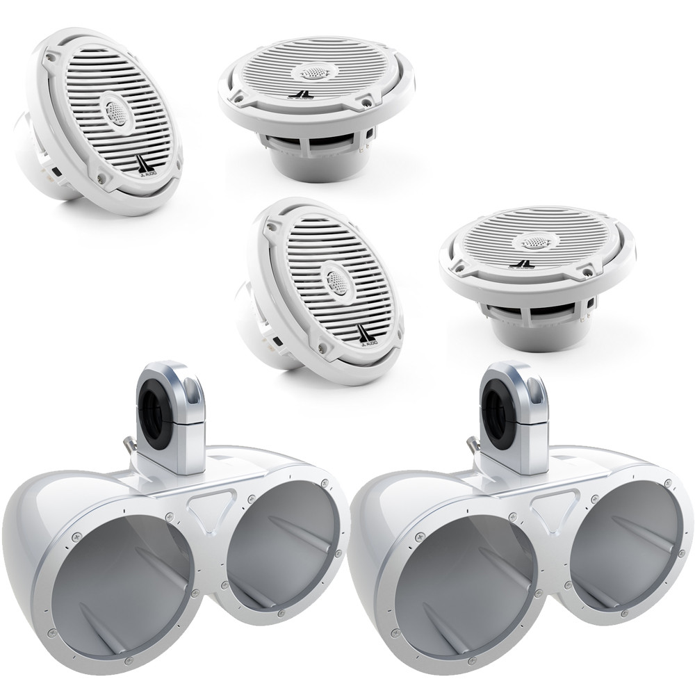 JL Audio MX650-CCX-CG-WH Dual Wake Tower/UTV Speaker System